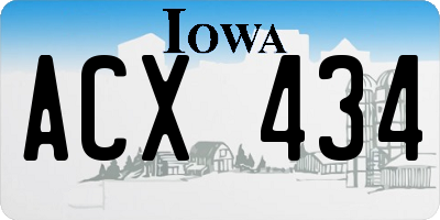 IA license plate ACX434