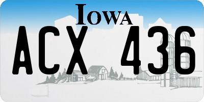 IA license plate ACX436
