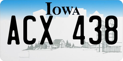 IA license plate ACX438