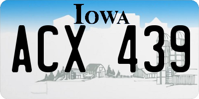 IA license plate ACX439