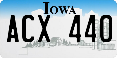 IA license plate ACX440