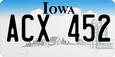 IA license plate ACX452