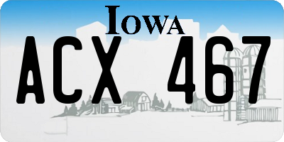 IA license plate ACX467