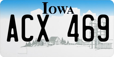 IA license plate ACX469