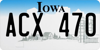 IA license plate ACX470