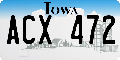 IA license plate ACX472
