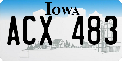 IA license plate ACX483