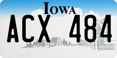 IA license plate ACX484