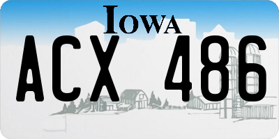 IA license plate ACX486