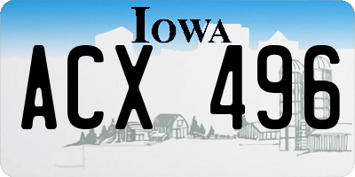 IA license plate ACX496