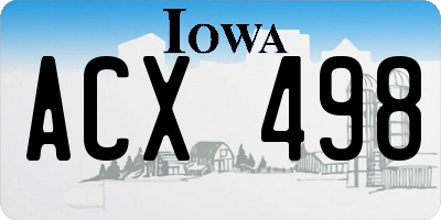 IA license plate ACX498