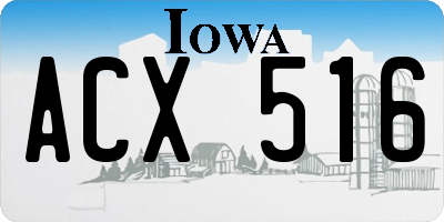 IA license plate ACX516