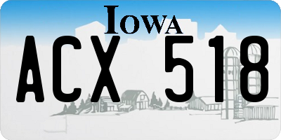 IA license plate ACX518
