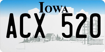IA license plate ACX520