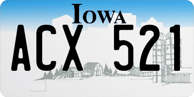 IA license plate ACX521