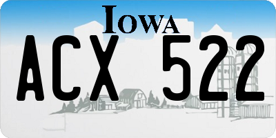 IA license plate ACX522