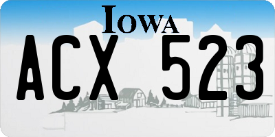 IA license plate ACX523
