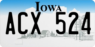 IA license plate ACX524