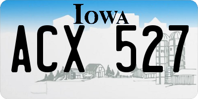 IA license plate ACX527