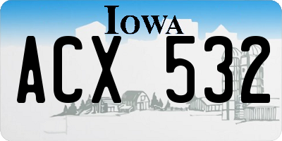 IA license plate ACX532