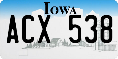 IA license plate ACX538