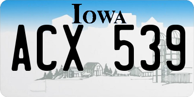 IA license plate ACX539