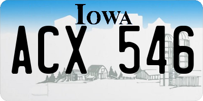 IA license plate ACX546