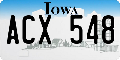 IA license plate ACX548