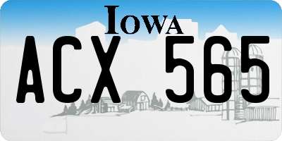 IA license plate ACX565