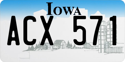 IA license plate ACX571