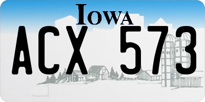IA license plate ACX573