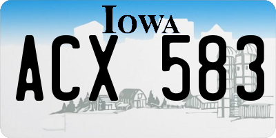 IA license plate ACX583