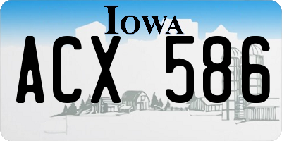 IA license plate ACX586