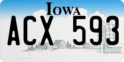 IA license plate ACX593