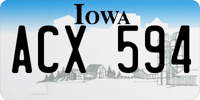 IA license plate ACX594