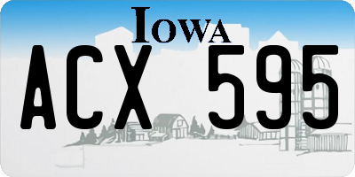 IA license plate ACX595