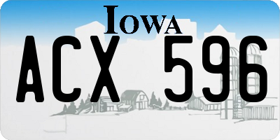 IA license plate ACX596