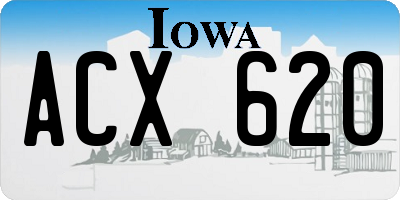 IA license plate ACX620