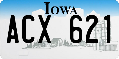 IA license plate ACX621