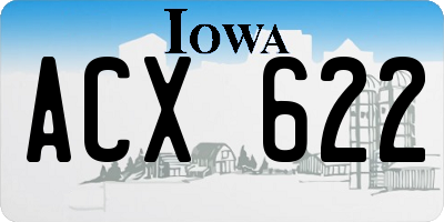 IA license plate ACX622