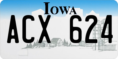 IA license plate ACX624