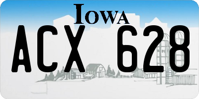 IA license plate ACX628