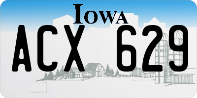 IA license plate ACX629