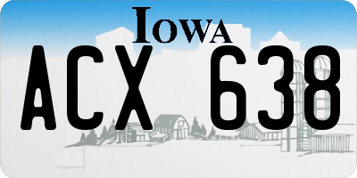 IA license plate ACX638