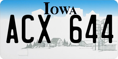 IA license plate ACX644