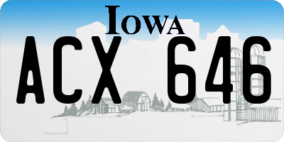 IA license plate ACX646
