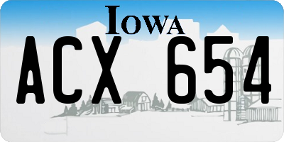 IA license plate ACX654