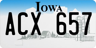 IA license plate ACX657