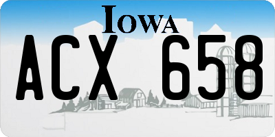 IA license plate ACX658
