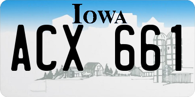 IA license plate ACX661